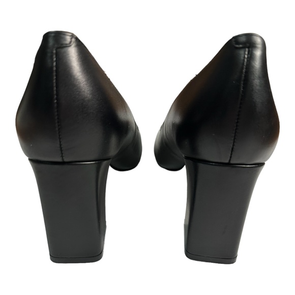SOLD- Marc Fisher Zara Black Leather Block Heel Size 8 - Picture 8 of 10
